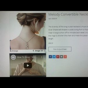 Touchstone Crystal by Swarovski Melody Convertible Necklace